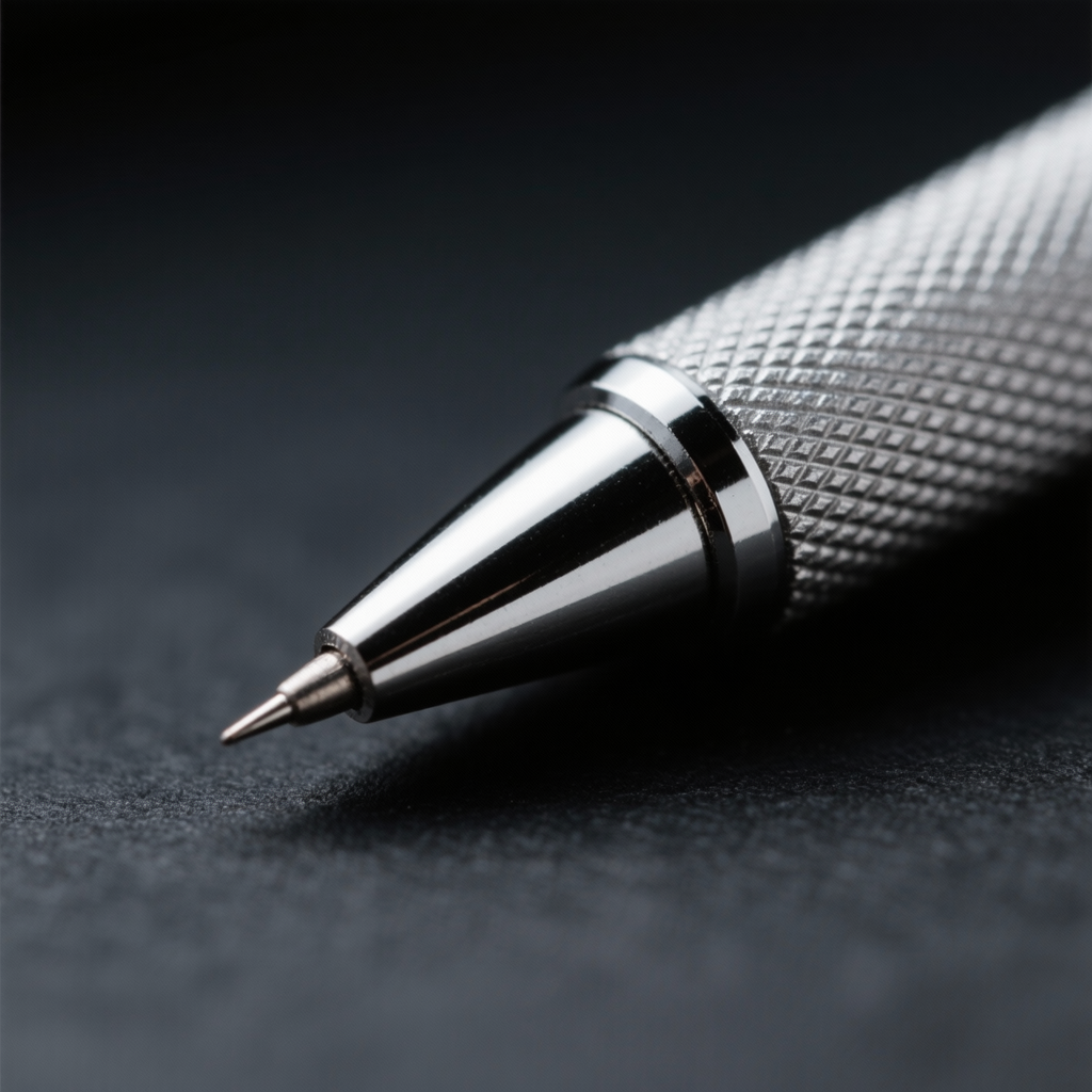 Close-Up Detail of Tombow MONO Graph Fine Metal Grip and Tip