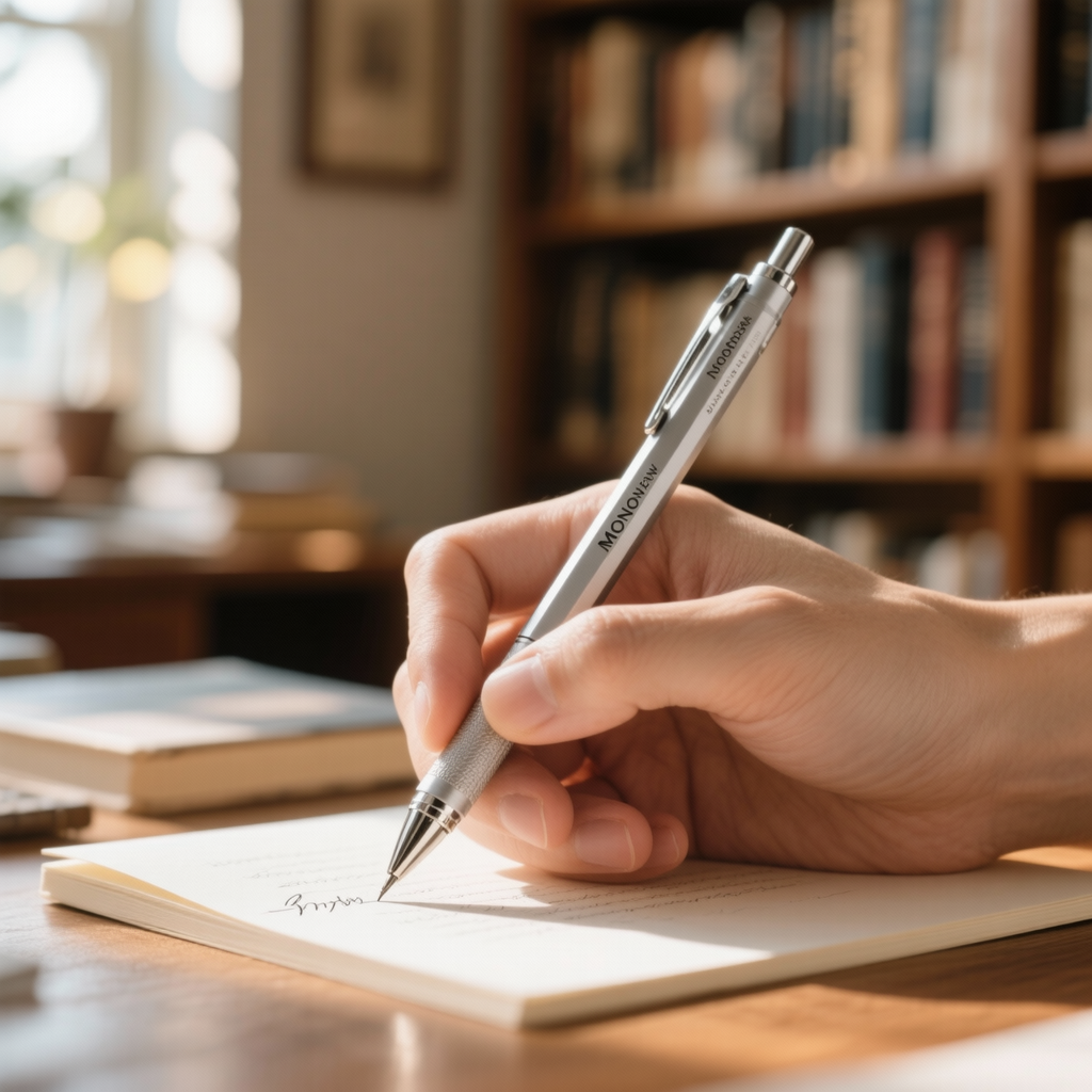 Hand Writing with Tombow MONO Graph Fine Mechanical Pencil