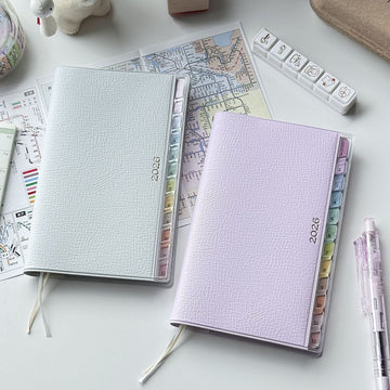 2026 Rainbow Index PU Leather Planner