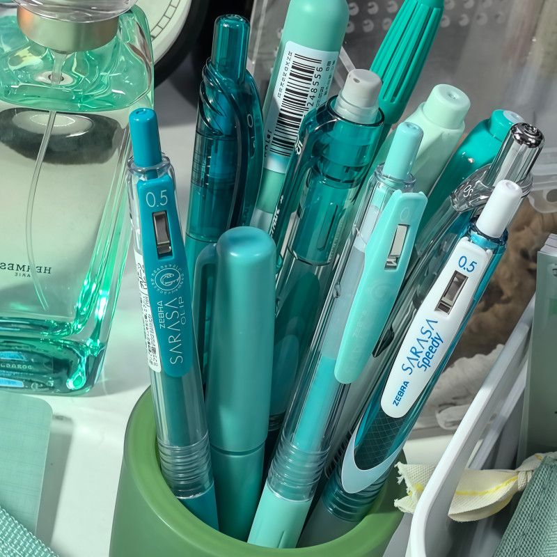 ZEBRA JJ15 Blue-Green Gel Pens 5-Pack