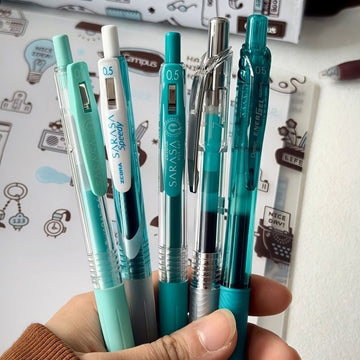 ZEBRA JJ15 Blue-Green Gel Pens 5-Pack