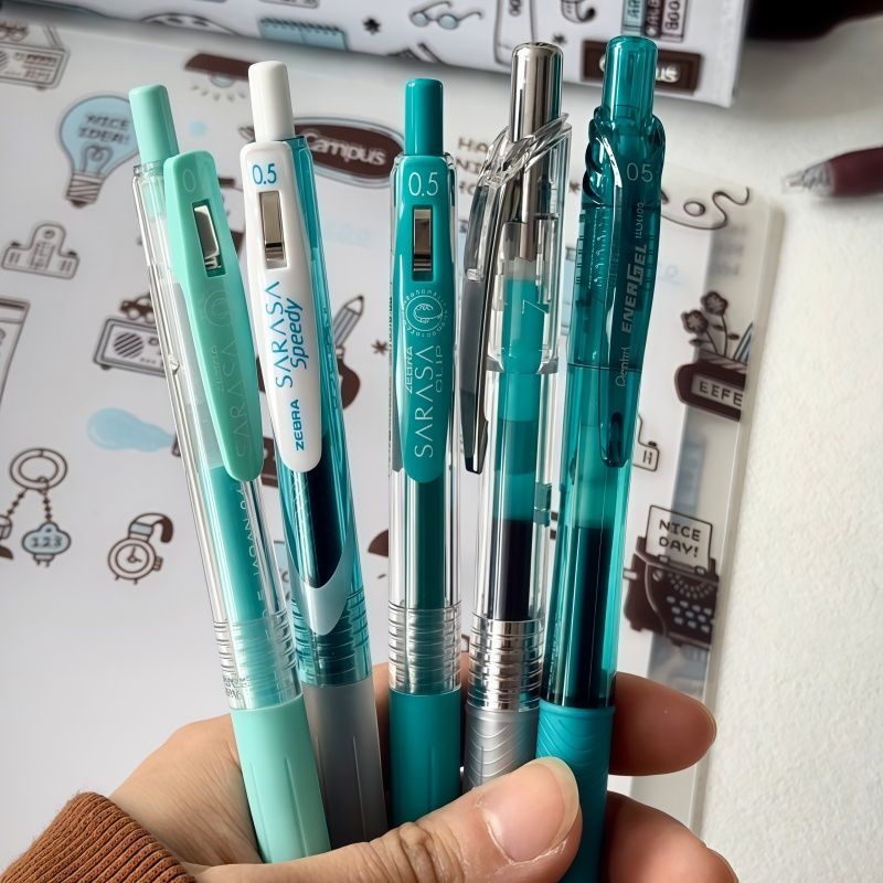 ZEBRA JJ15 Blue-Green Gel Pens 5-Pack