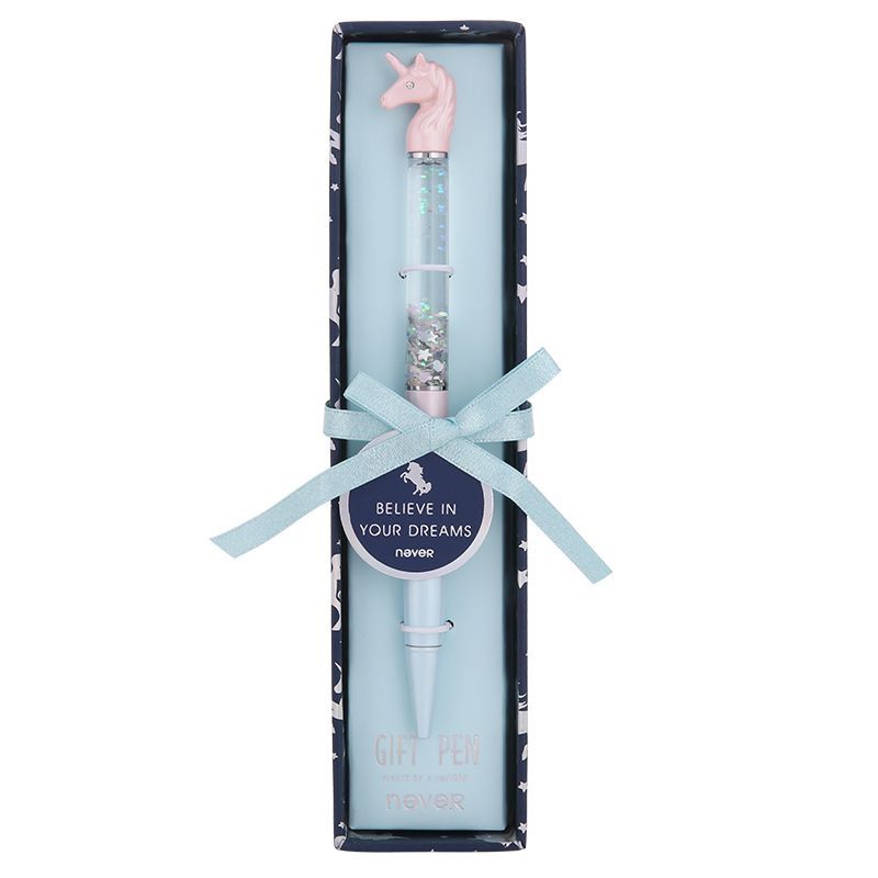 NEVER Holiday Deer Glitter Metal Gel Pen | 0.5mm Gift Set