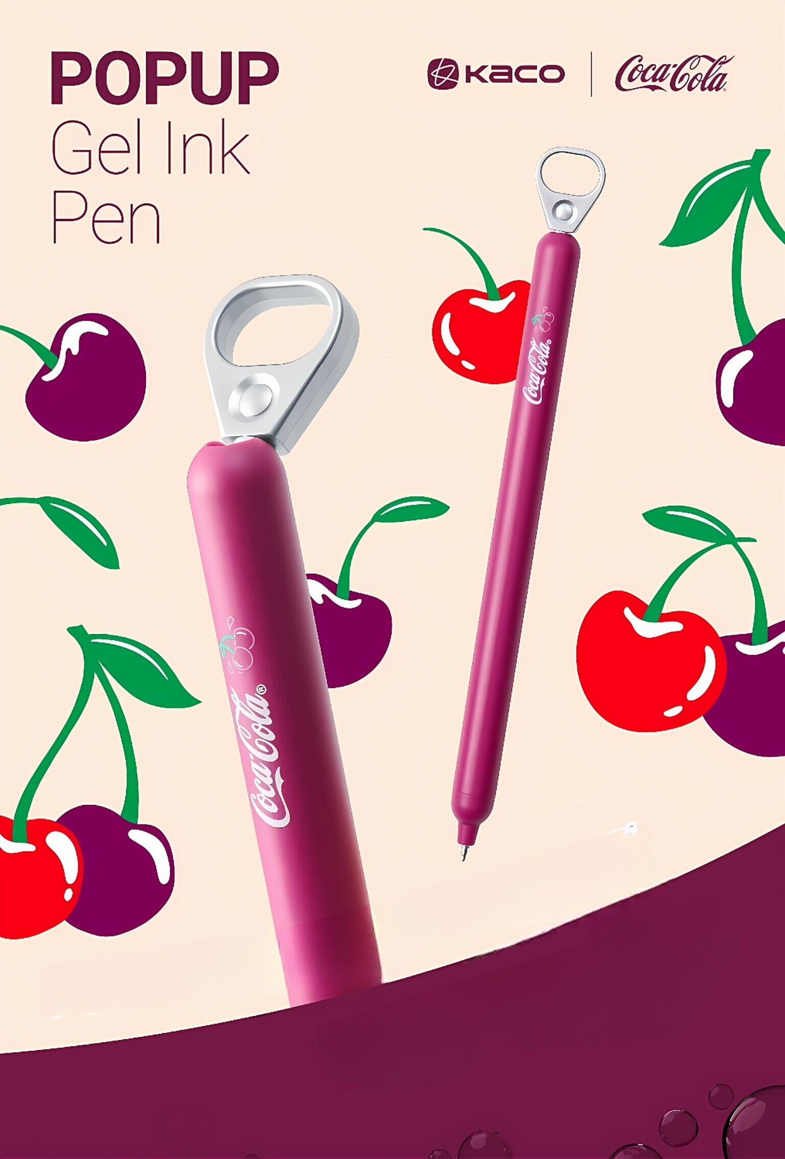 KACO x Coca-Cola Cherry Limited Edition Gel Pen | 0.5mm Bottle Opener