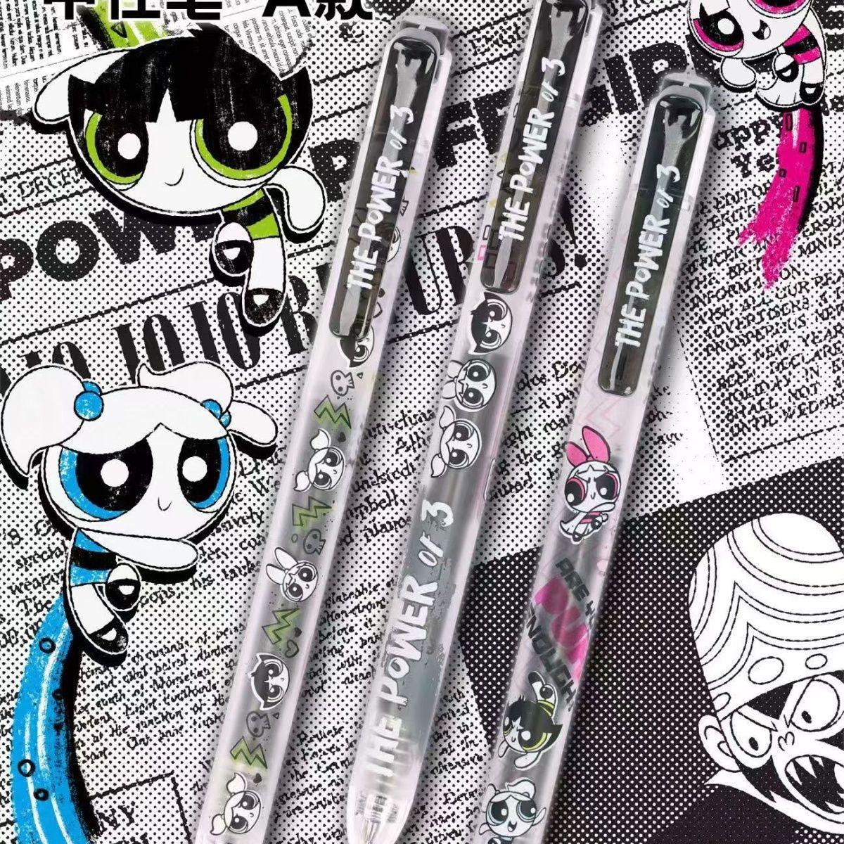 Powerpuff Girls Gel Pen Set | 0.5mm 3-Pack Blossom Bubbles Buttercup