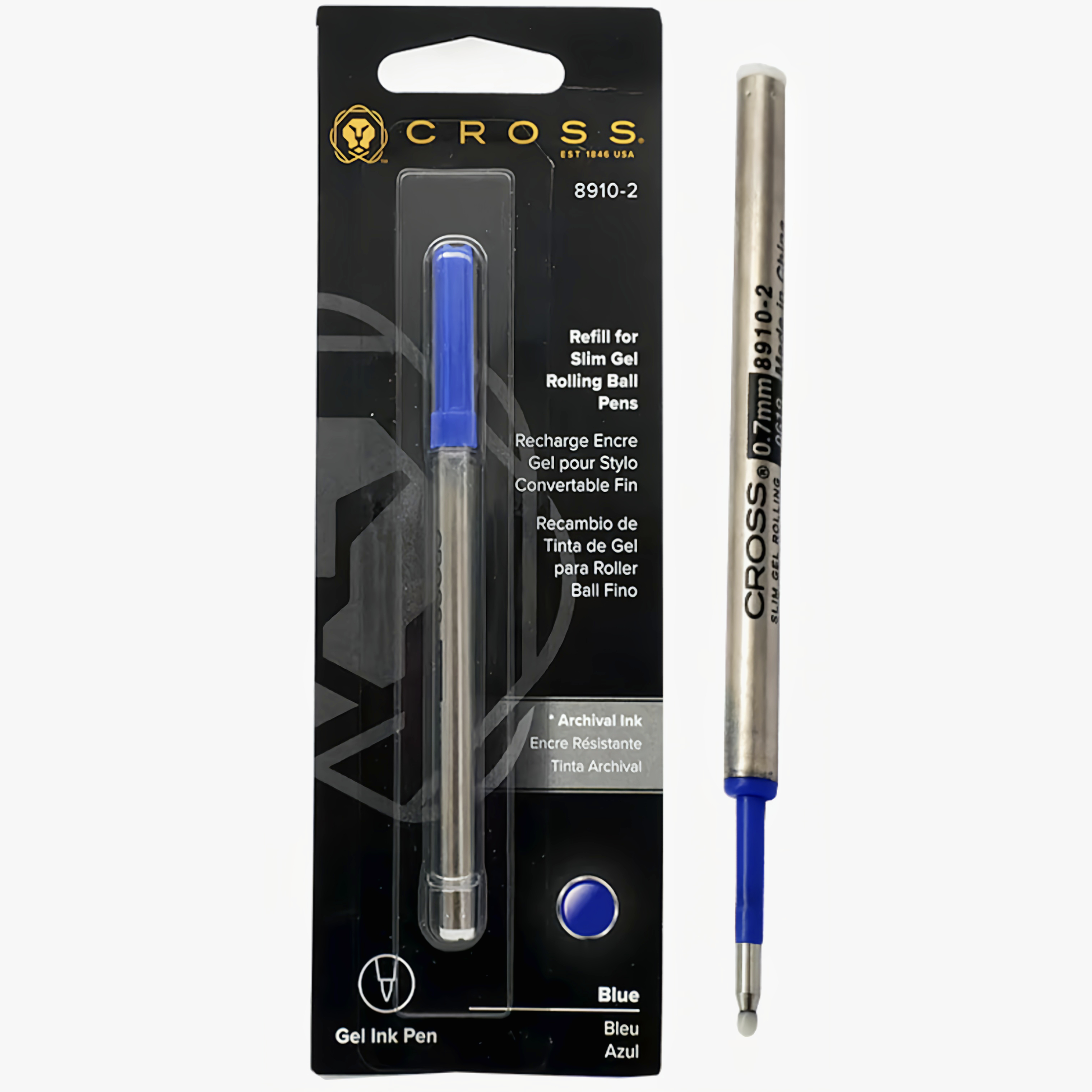 CROSS Selectip Gel Rolling Ball Pen Refills Black & Blue