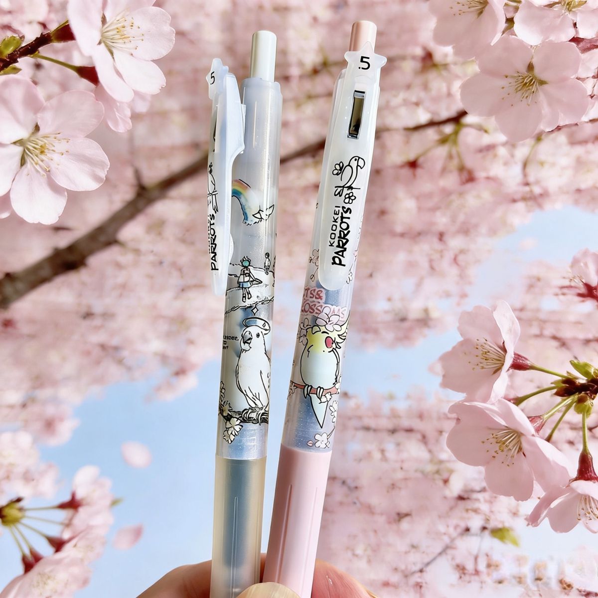 KOOKEI Sakura Rainbow Parrot 0.5mm Gel Pens Limited Edition