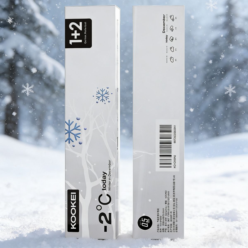 KOOKEI Winter Snow Limited Edition Gel Pen Set | 0.5mm