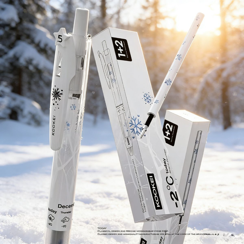 KOOKEI Winter Snow Limited Edition Gel Pen Set | 0.5mm