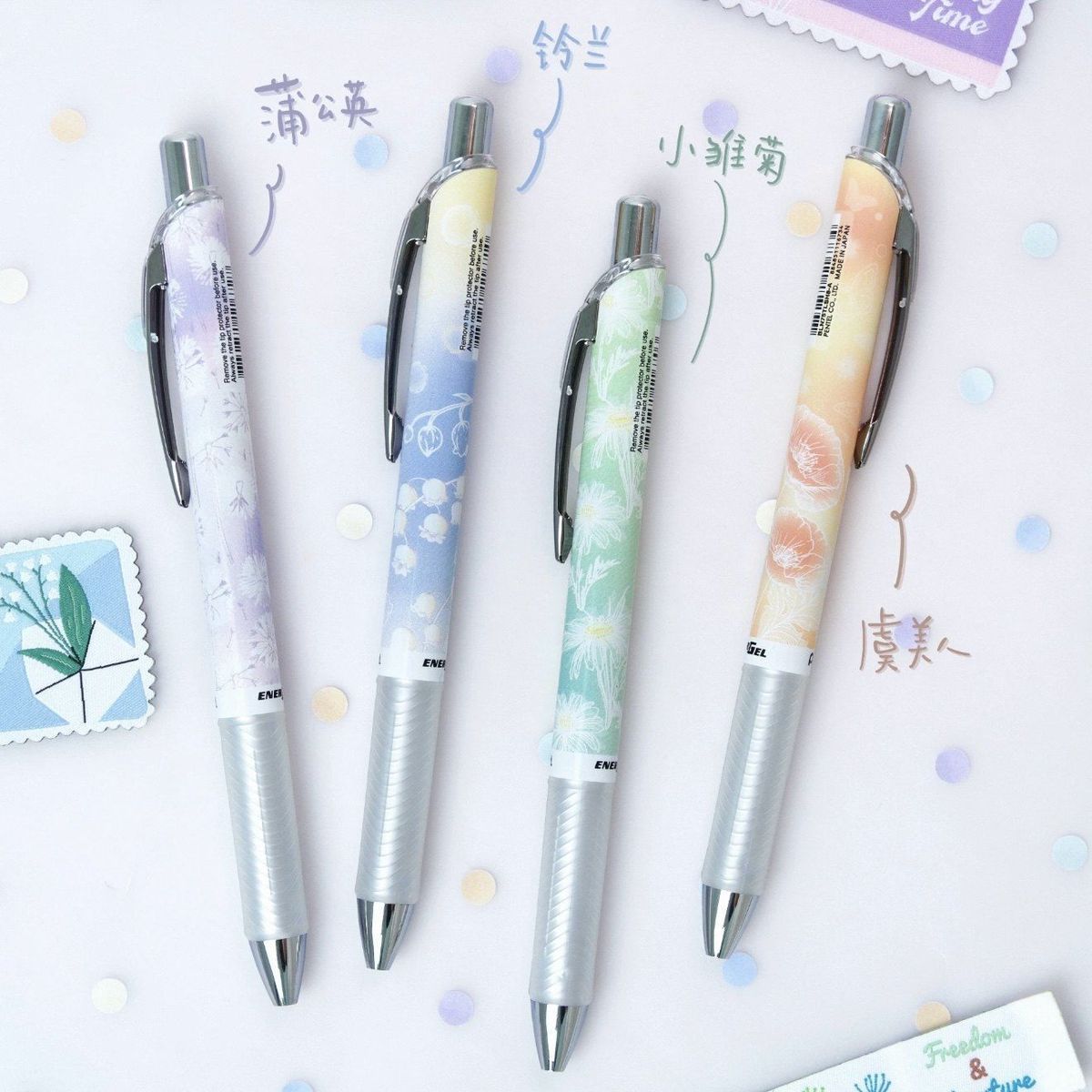 Pentel Energel Flower Limited Edition 0.5mm Gel Pens