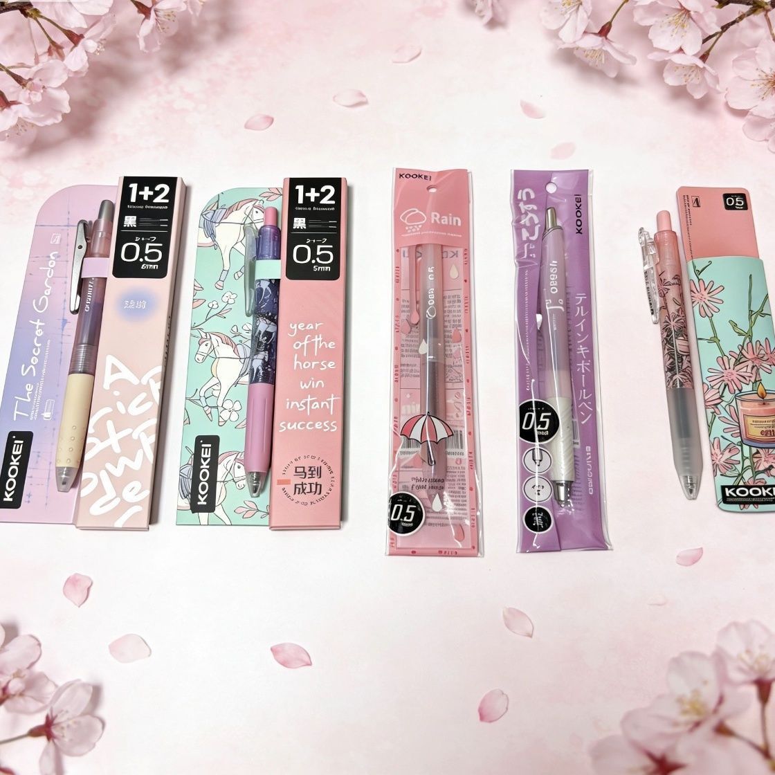 KOOKEI Exclusive Aesthetic Gel Pen Set | 0.5mm High-Capacity