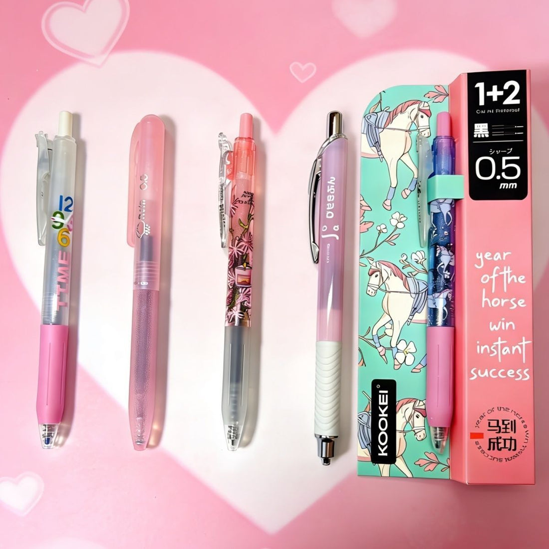 KOOKEI Exclusive Aesthetic Gel Pen Set | 0.5mm High-Capacity