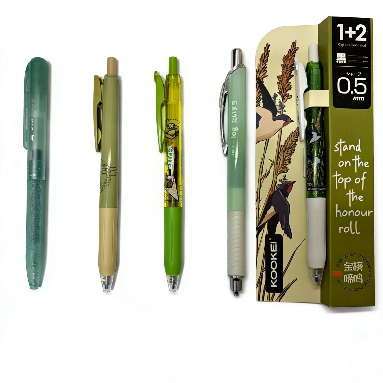 KOOKEI Exclusive Aesthetic Gel Pen Set | 0.5mm High-Capacity