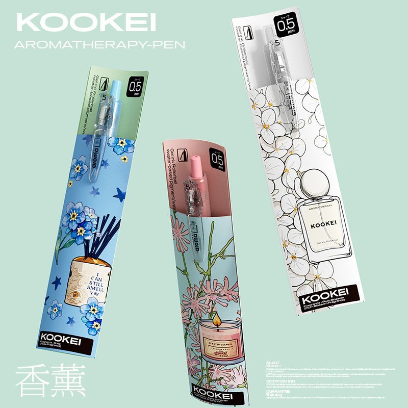 KOOKEI Aromatherapy Scented Gel Pen Set 0.5mm