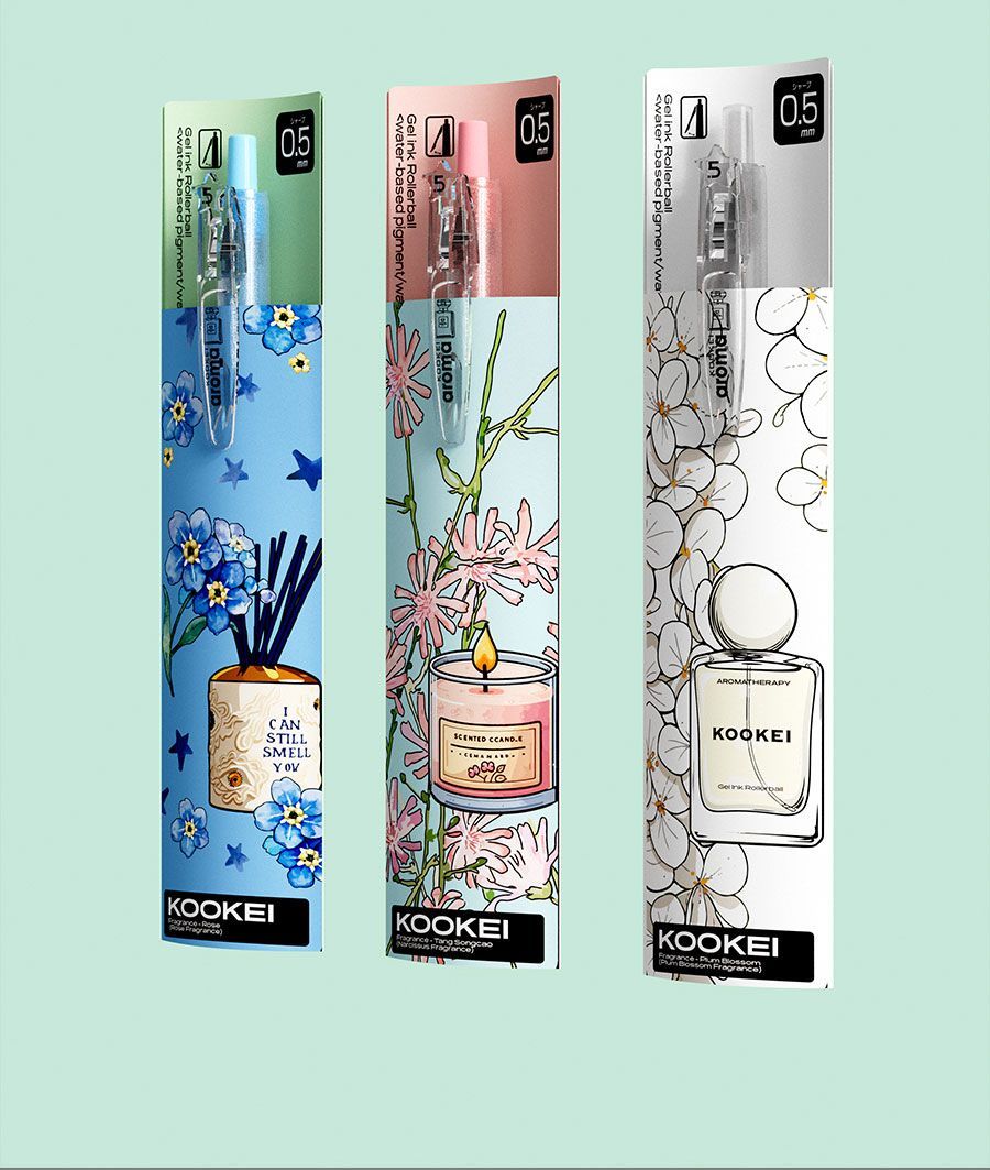 KOOKEI Aromatherapy Scented Gel Pen Set 0.5mm