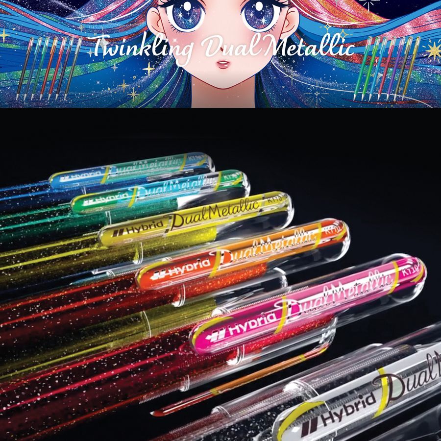 Pentel Dual Metallic Glitter Pens for Journaling & Art