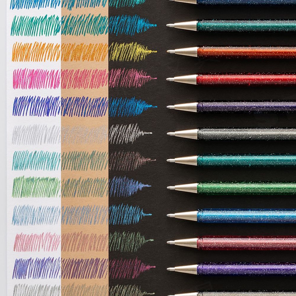 Pentel Dual Metallic Glitter Pens for Journaling & Art