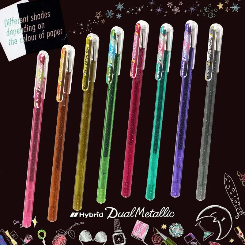 Pentel Dual Metallic Glitter Pens for Journaling & Art