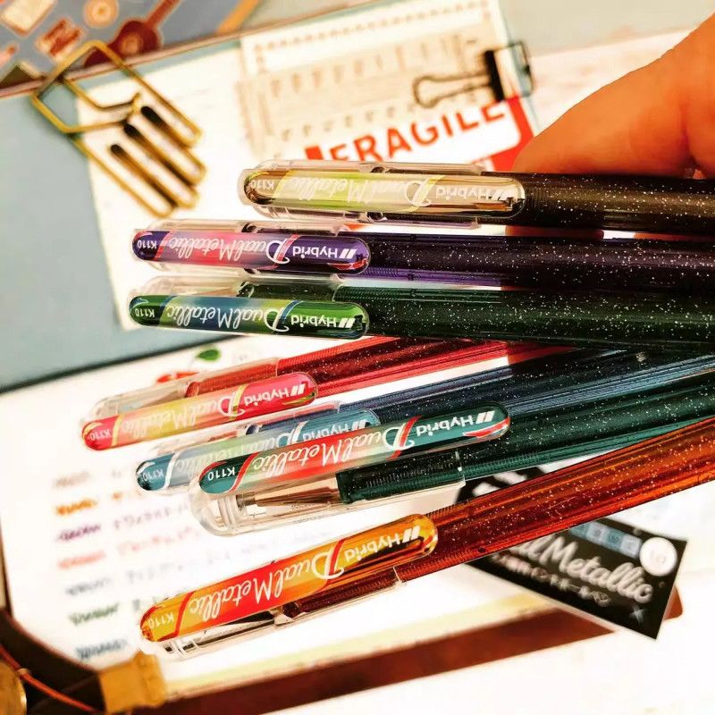 Pentel Dual Metallic Glitter Pens for Journaling & Art
