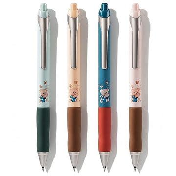 Deli × Butter Bear Gel Pen Set | 4-Pack | 0.5mm Quick-Dry