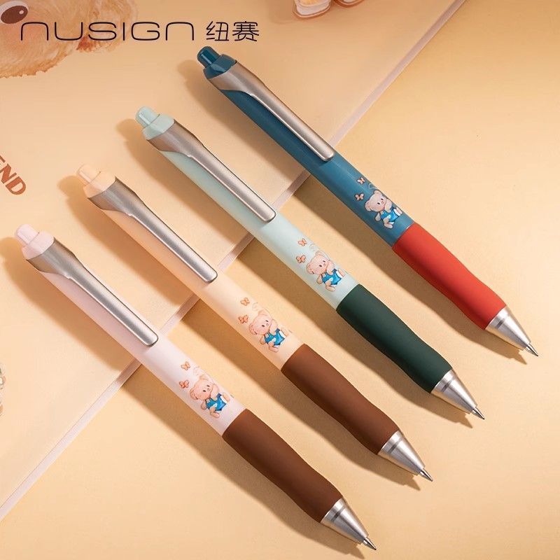 Deli × Butter Bear Gel Pen Set | 4-Pack | 0.5mm Quick-Dry