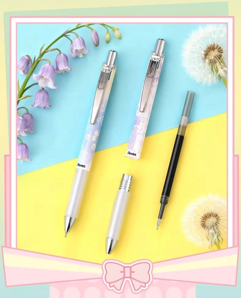 Pentel Floral Limited Edition Gel Ink Pen 0.5mm – Dandelion & Daisy Collection