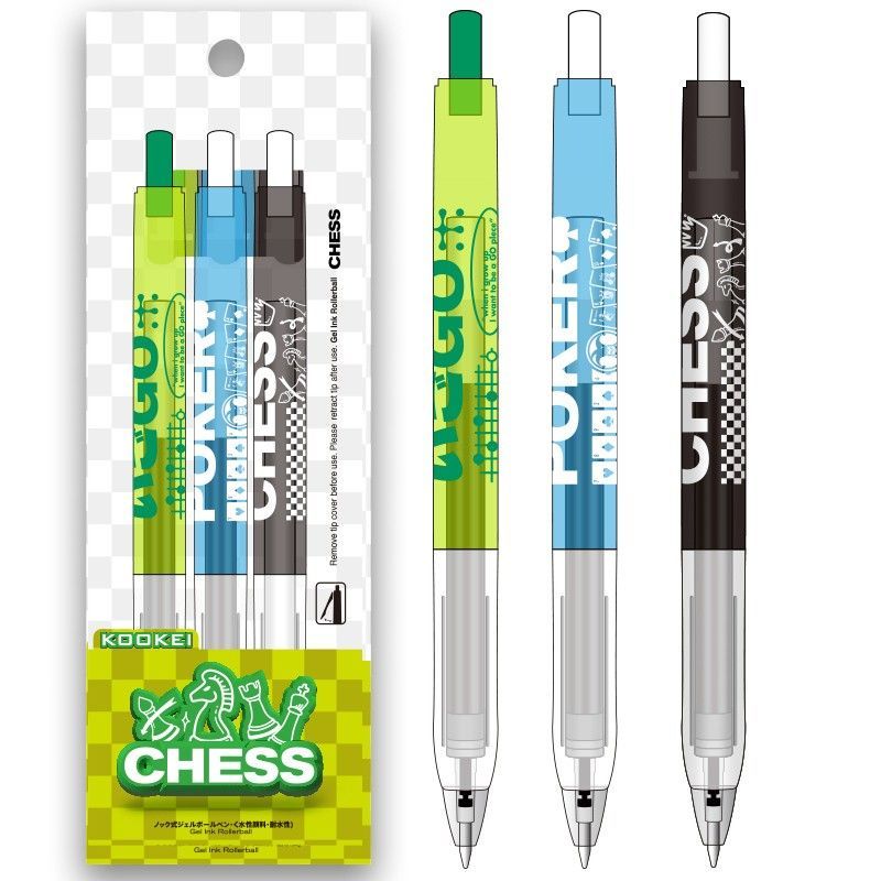 KOOKEI Magic Press Gel Pen | 0.5mm | Pack of 3