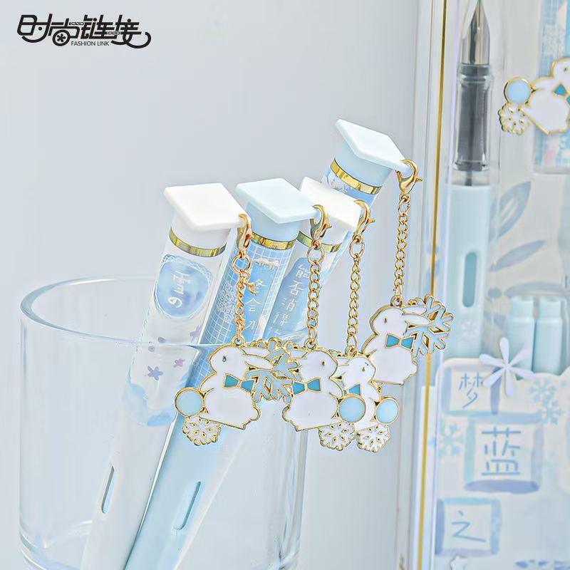 Qingxueshi Snowflake Rabbit Fountain Pen Set