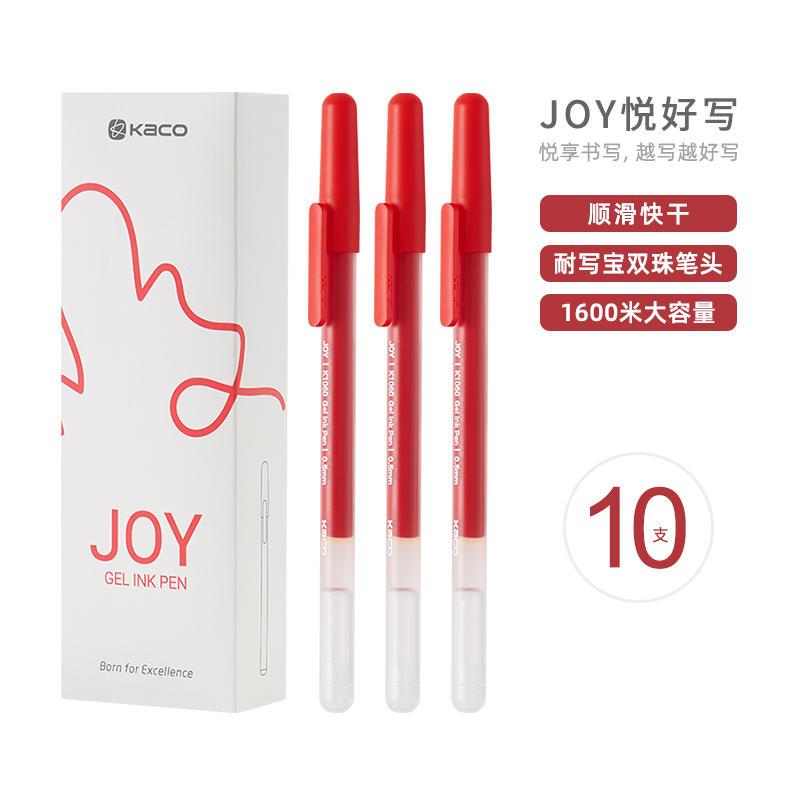 KACO JOY Quick-Dry Gel Pens | Red & Blue | Semi-Needle Tip | Waterproof | 10 Pack