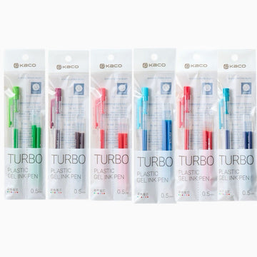 KACO Debo Retractable Gel Pen | 0.5mm Black | Pack of 6