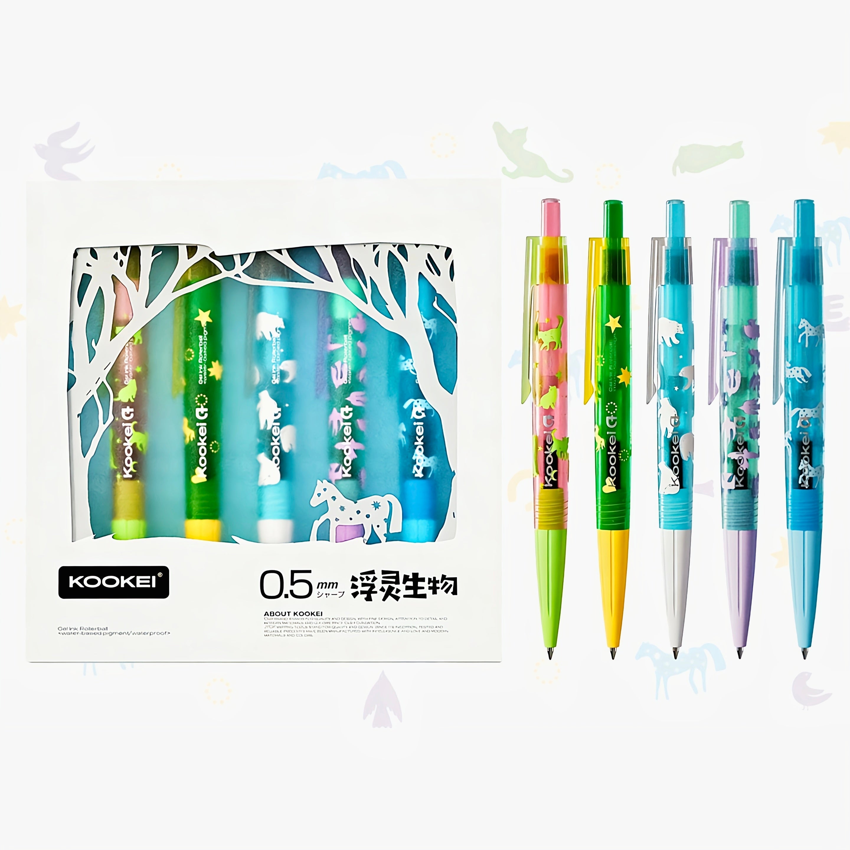 Kookei Floating Spirit Limited Edition Colour-Block Gel Pen Set | 0.5mm Smooth Quick-Dry