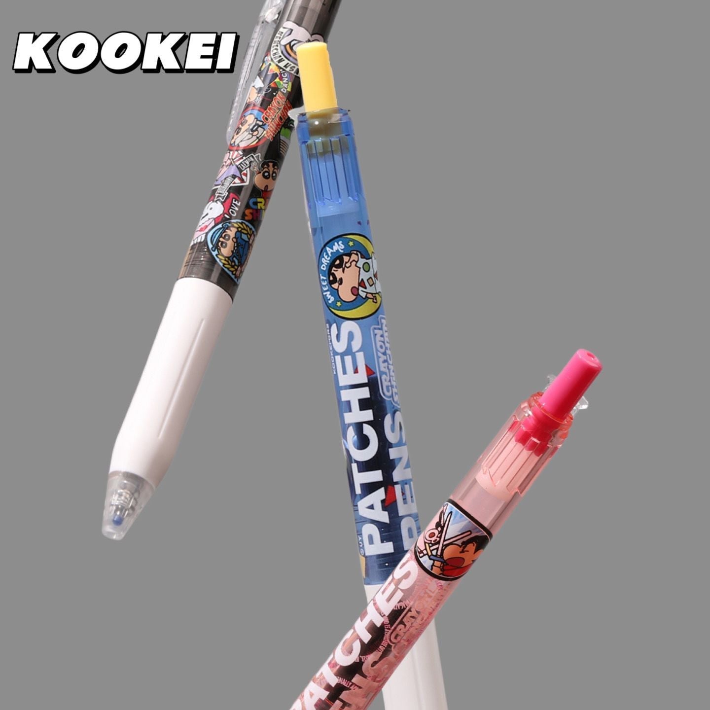 KOOKEI × Crayon Shin-Chan Pyjama Party Gel Pen | 3-Pack