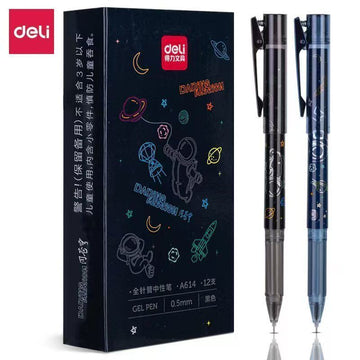 Deli A614 Space Theme Gel Pen Set | 12-Pack | 0.5mm