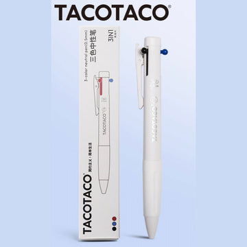 TACOTACO 3-in-1 Multicolour Ballpoint Pen | 0.5mm Gel Ink | Minimalist Multi-Pen