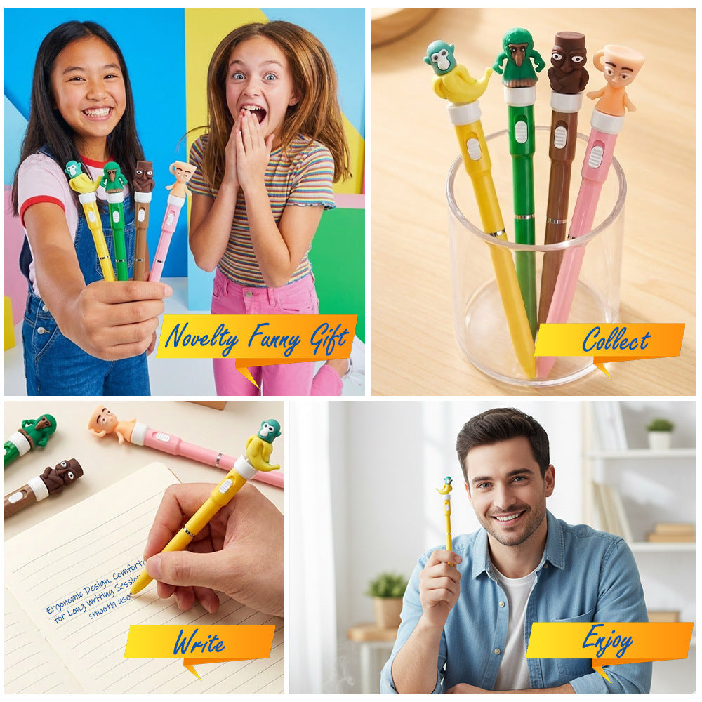 Erasable Gel Pen Set for Kids 4-Pack LED Spinning Tops
