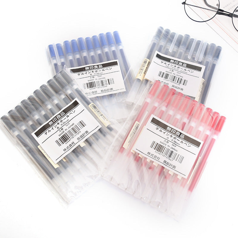 MUJI Gel Ink Ballpoint Pen 0.38mm / 0.5mm Pack of 4