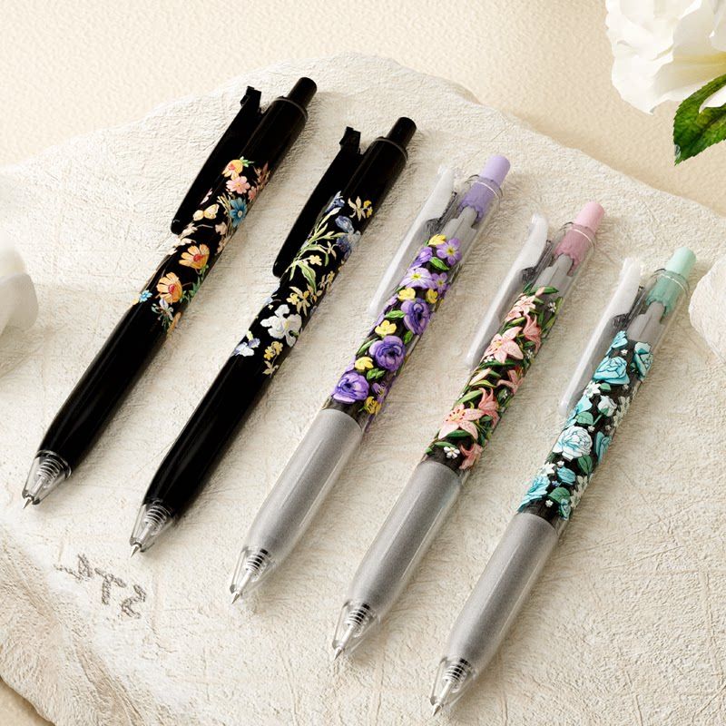 KOOKEI French Floral Scented Gel Pen Set 0.5mm 5-Piece