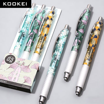 KOOKEI PT-NA3 Floral Mechanical Pencil 0.5mm – 3-Pack