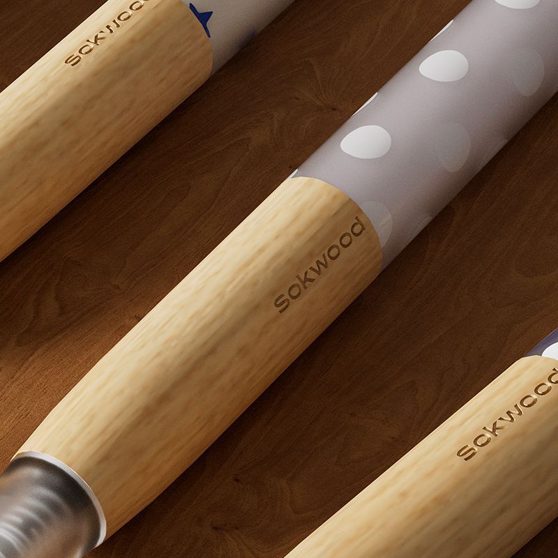 KOOKEI SOK Oak Wood Grip Gel Pen 0.5mm