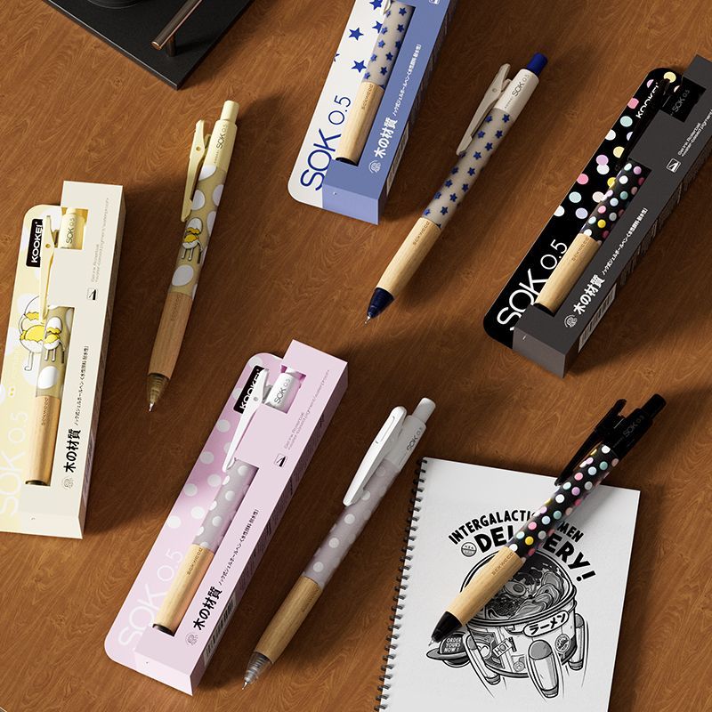 KOOKEI SOK Oak Wood Grip Gel Pen 0.5mm