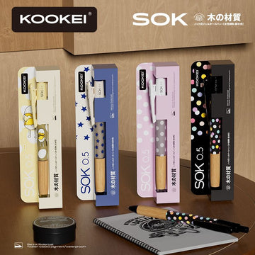 KOOKEI SOK Oak Wood Grip Gel Pen 0.5mm