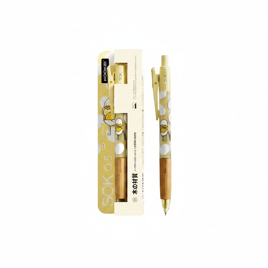 KOOKEI SOK Oak Wood Grip Gel Pen 0.5mm