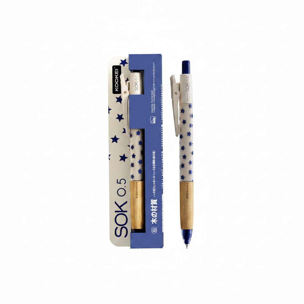 KOOKEI SOK Oak Wood Grip Gel Pen 0.5mm