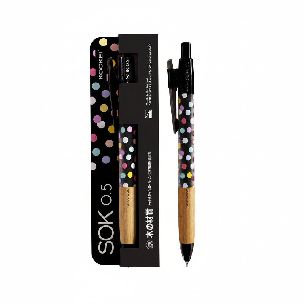 KOOKEI SOK Oak Wood Grip Gel Pen 0.5mm
