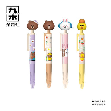 LINE FRIENDS Brown Bear Gel Pen Set | 2 Random