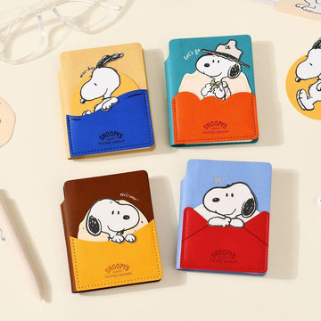 M&G Snoopy Pocket Notebook Cute Kawaii Mini Journal Diary – Jiumu Stationery Cherry Blossom Season Random Style