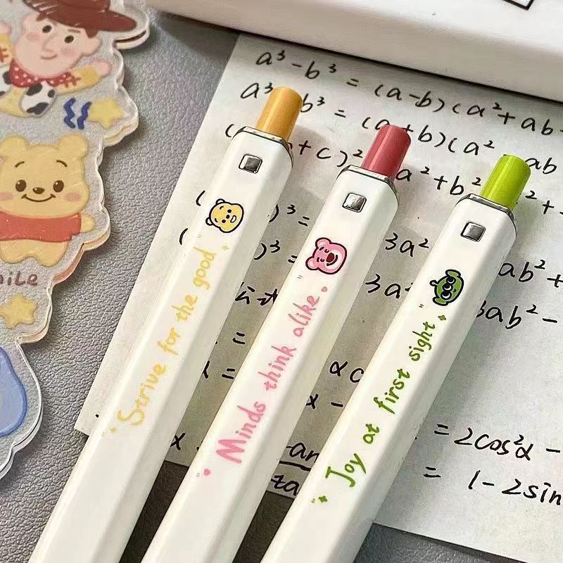Kawaii Cartoon Retractable Pen Pencil Set