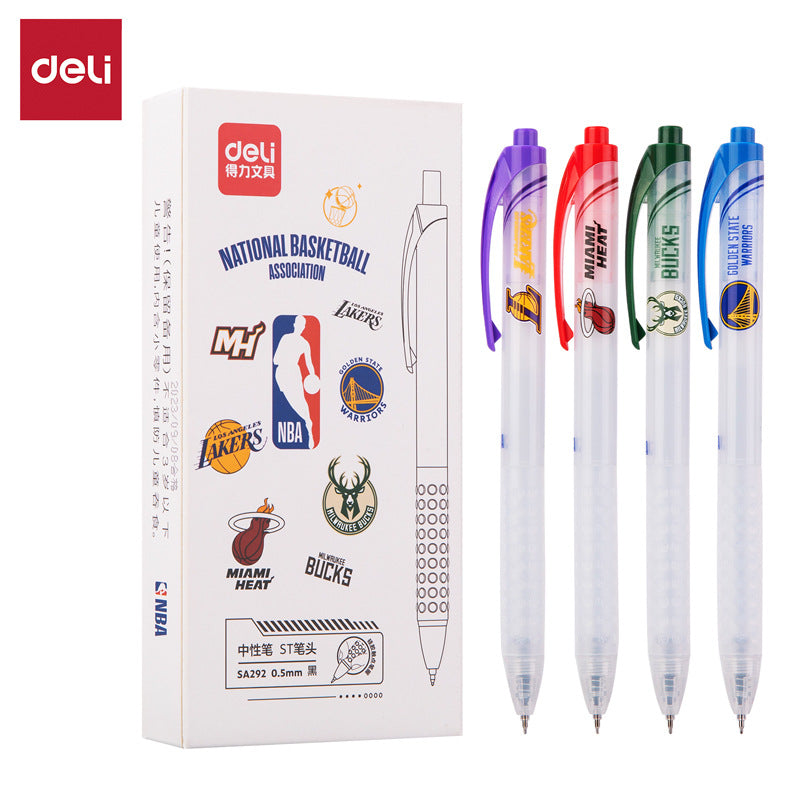 Deli SA292 NBA Team Edition Gel Pen 4-Pack