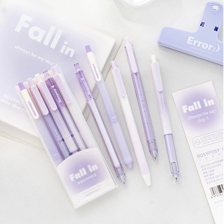 RosyPosy Gradient Gel Pen Set | 5-Pack | Aesthetic Pastel Colours