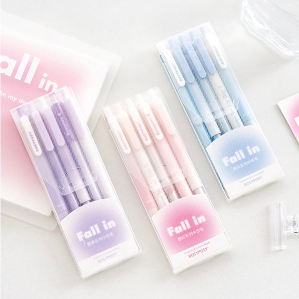 RosyPosy Gradient Gel Pen Set | 5-Pack | Aesthetic Pastel Colours
